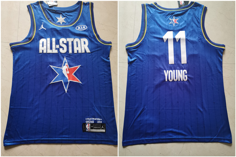 Hawks 11 Trae Young Blue 2020 NBA All Star Jordan Brand Swingman Jersey