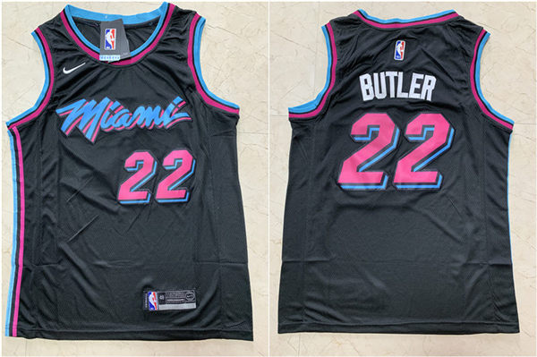 Heat 22 Jimmy Butler Black City Edition Nike Swingman Jersey