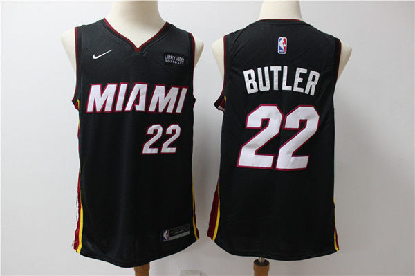 Heat 22 Jimmy Butler Black Nike Swingman Jersey