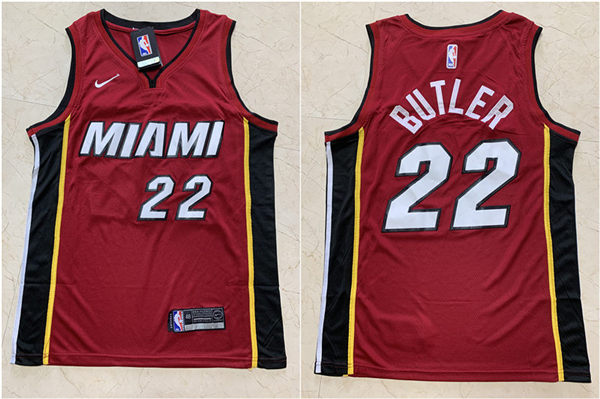 Heat 22 Jimmy Butler Red Nike Swingman Jersey