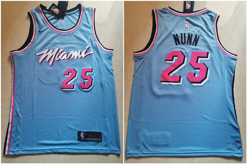 Heat 25 Kendrick Nunn Blue City Edition Nike Swingman Jersey