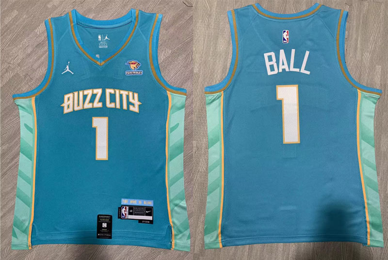 Hornets 1 LaMelo Ball Blue Nike 2023 24 City Edition Swingman Jersey