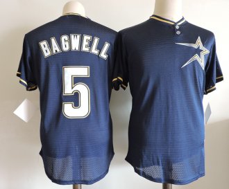 Houston Astros Throwback 5 Jeff Bagwell Navy baseball Jersey