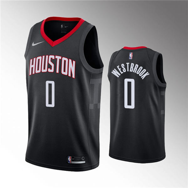 Houston Rockets #0 Russell Westbrook 2019 20 Statement Black Jersey
