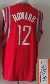 Houston Rockets Revolution 30 Autographed 12 Dwight Howard Red Stitched NBA Jersey