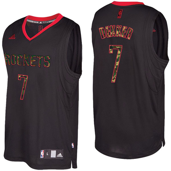 Houston Rockets Sam Dekker Camo Fashion Swingman Black Jersey