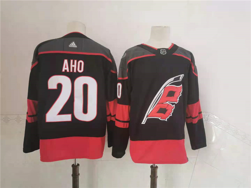 Hurricanes 20 Sebastian Aho Black 2020 21 Reverse Retro Adidas Jersey