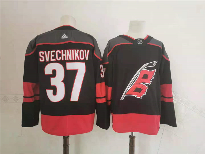 Hurricanes 37 Andrei Svechnikov Black 2020 21 Reverse Retro Adidas Jersey