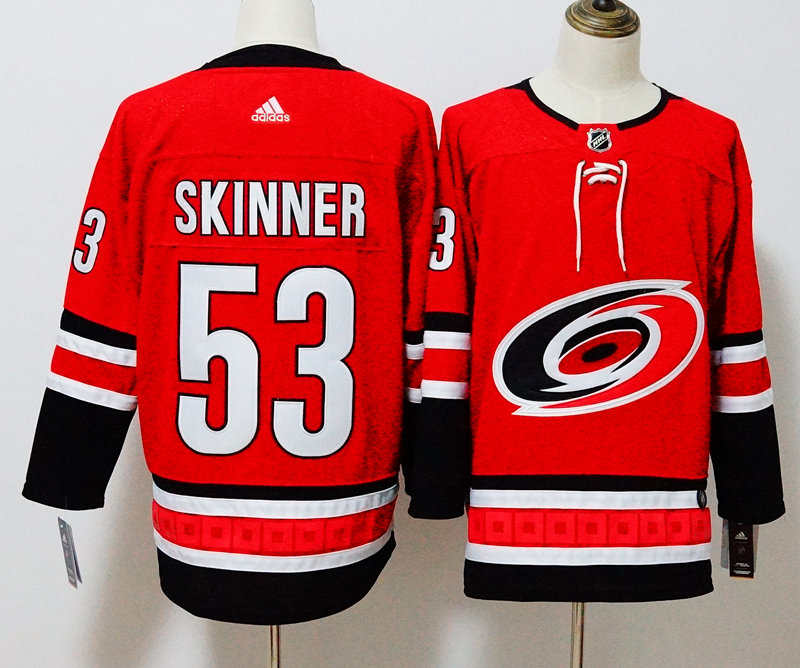 Hurricanes 53 Jeff Skinner Red  Jersey