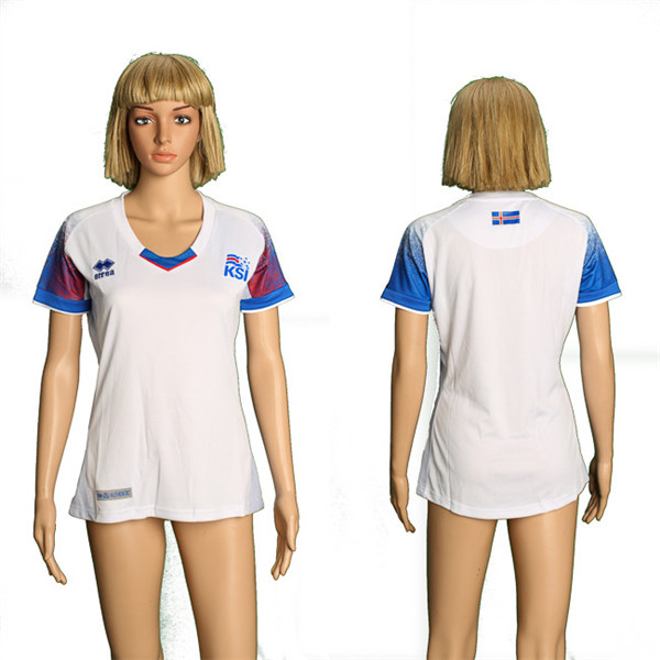 Iceland Away Women 2018 FIFA World Cup Soccer Jersey