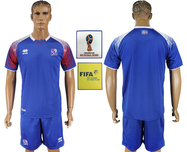 Iceland Home 2018 FIFA World Cup Men's Customized Jersey