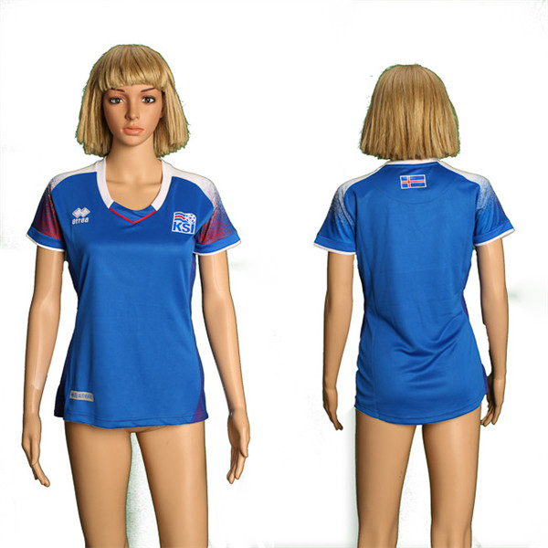 Iceland Home Women 2018 FIFA World Cup Soccer Jersey