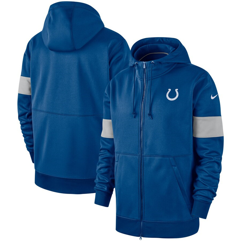 Indianapolis Colts Nike Sideline Performance Full Zip Hoodie Royal