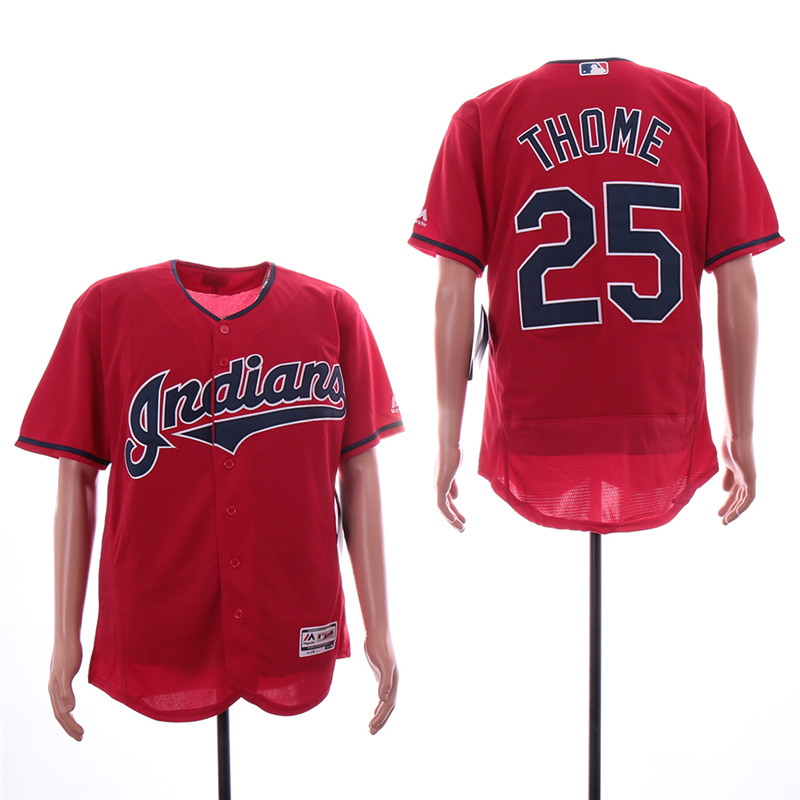 Indians 25 Jim Thome Red Flexbase Jersey