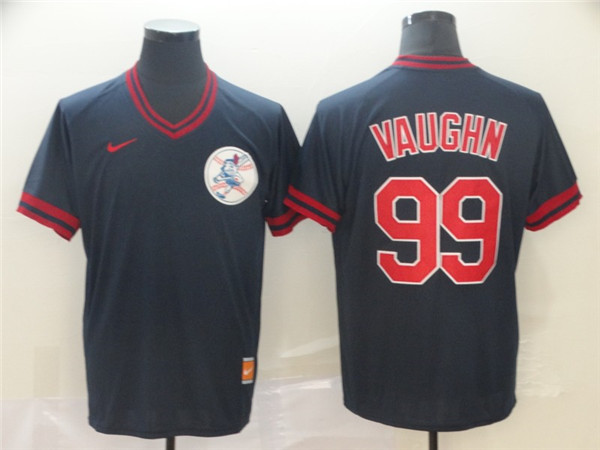 Indians 99 Ricky Vaughn Black Throwback Jersey