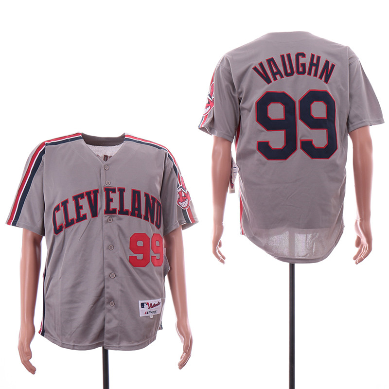 Indians 99 Ricky Vaughn Gray Turn Back The Clock Jersey