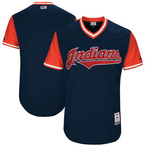 Indians Majestic Navy 2017 Players Weekend Team Jersey