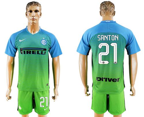 Inter Milan 21 Santon Sec Away Soccer Club Jersey