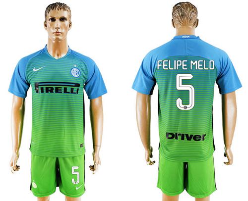 Inter Milan 5 Felipe Melo Sec Away Soccer Club Jersey