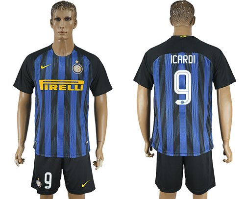 Inter Milan 9 Icardi Home Soccer Club Jersey