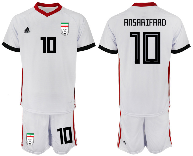 Iran 10 ANSARIFARD Home 2018 FIFA World Cup Soccer Jersey