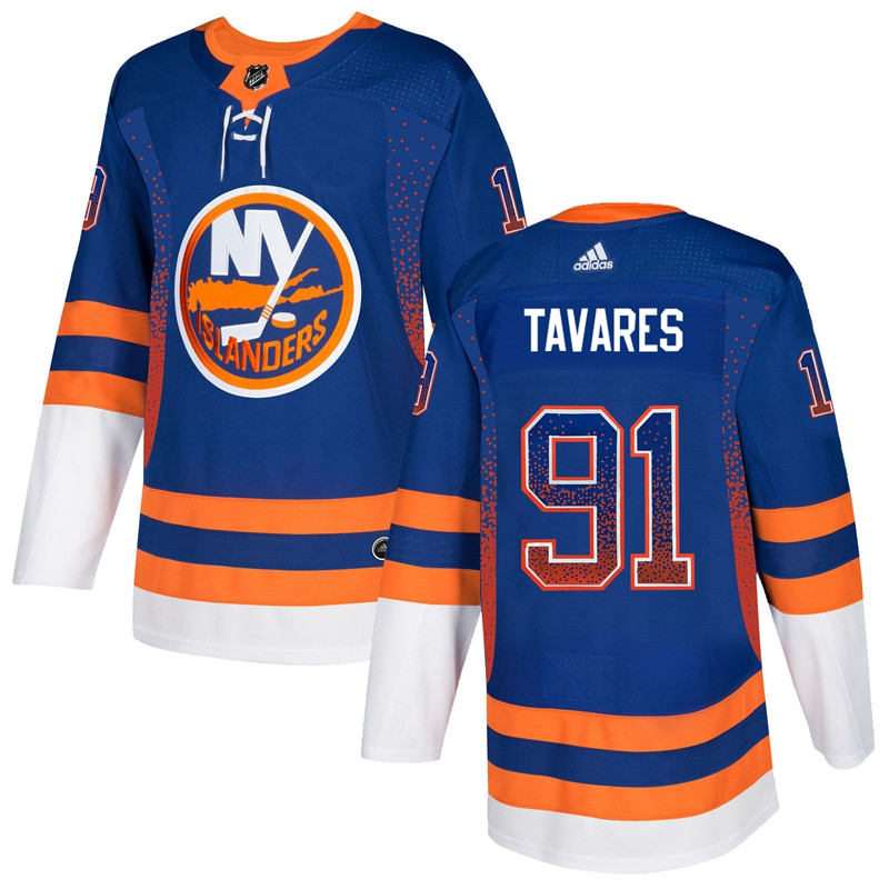 Islanders 91 John Tavares Royal Drift Fashion  Jersey