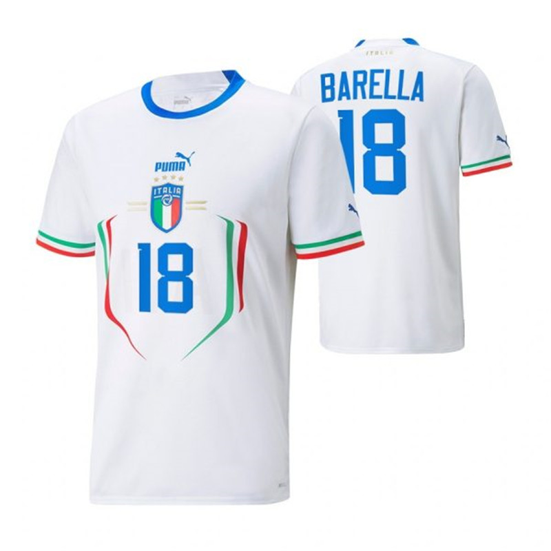 Italy 18 BARELLA Away 2022 FIFA World Cup Thailand Soccer Jersey