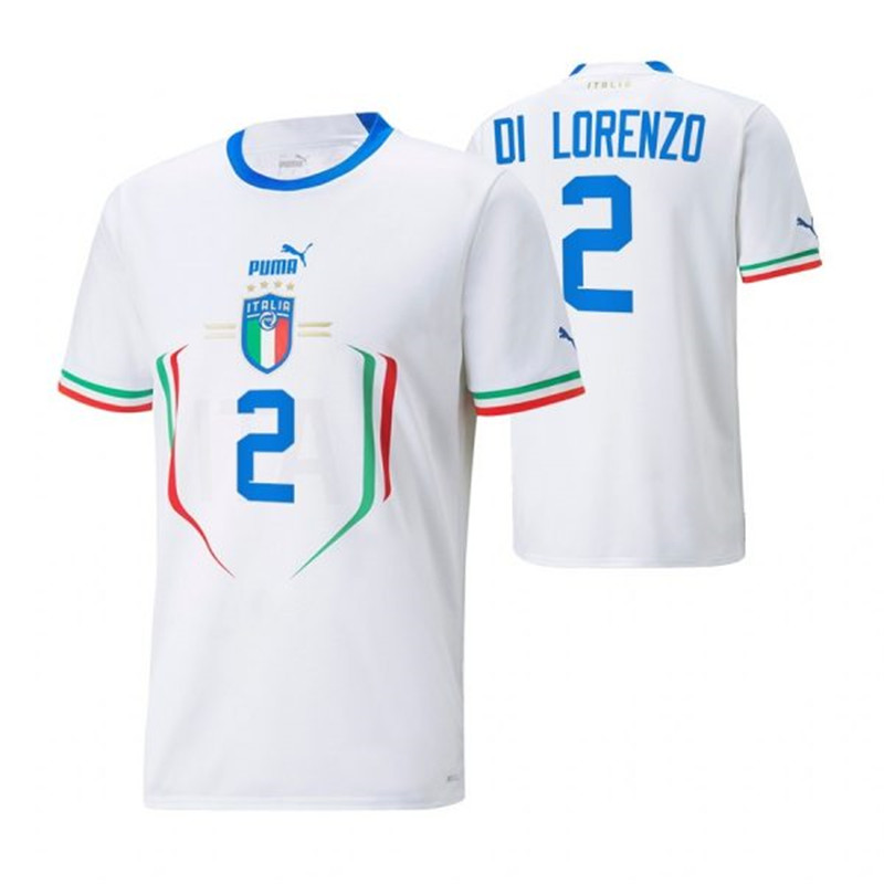 Italy 2 DI LORENZO Away 2022 FIFA World Cup Thailand Soccer Jersey