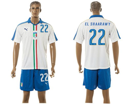 Italy 22 EL Shaarawy Away Soccer Country Jersey