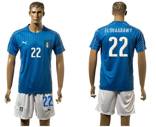 Italy 22 EL Shaarawy Home Soccer Country Jersey