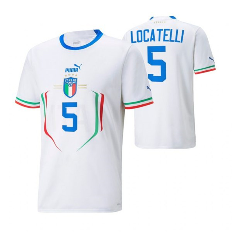 Italy 5 LOCATELLI Away 2022 FIFA World Cup Thailand Soccer Jersey
