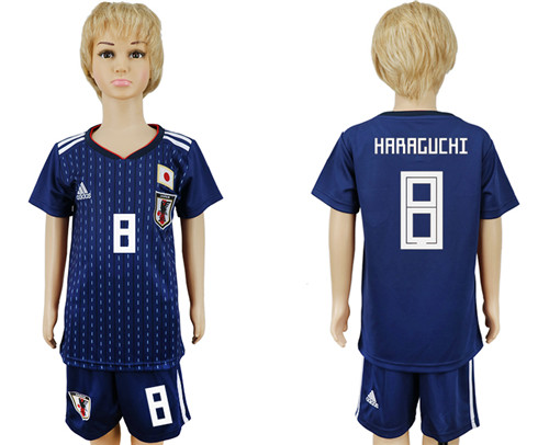 Japan 8 HARAGUCHI Youth Home 2018 FIFA World Cup Soccer Jersey
