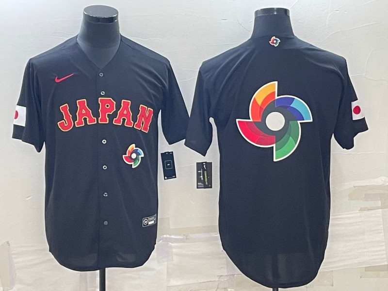 Japan Blank Black Nike 2023 World Baseball Classic Jerseys