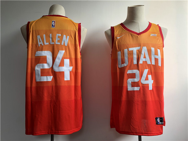 Jazz 24 Grayson Allen Orange 2018 19 City Edition  Swingman Jersey