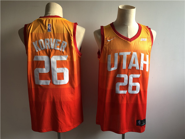 Jazz 25 Kyle Korver Orange 2018 19 City Edition  Swingman Jersey