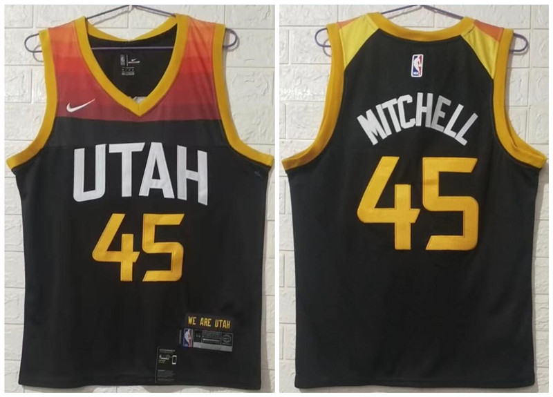 Jazz 45 Donovan Mitchell Black 2020 21 City Edition Nike Swingman Jersey