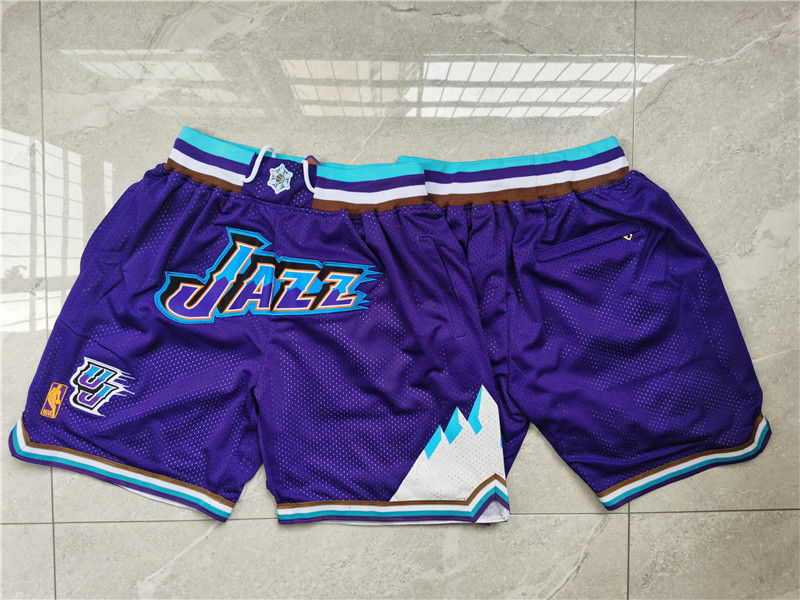 Jazz Teams Purple With Pocket Swingman Shorts