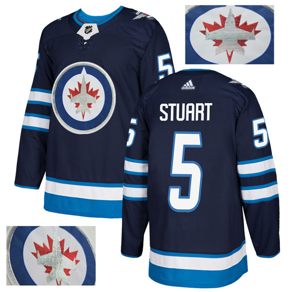 Jets 5 Mark Stuart Navy With Special Glittery Logo  Jersey