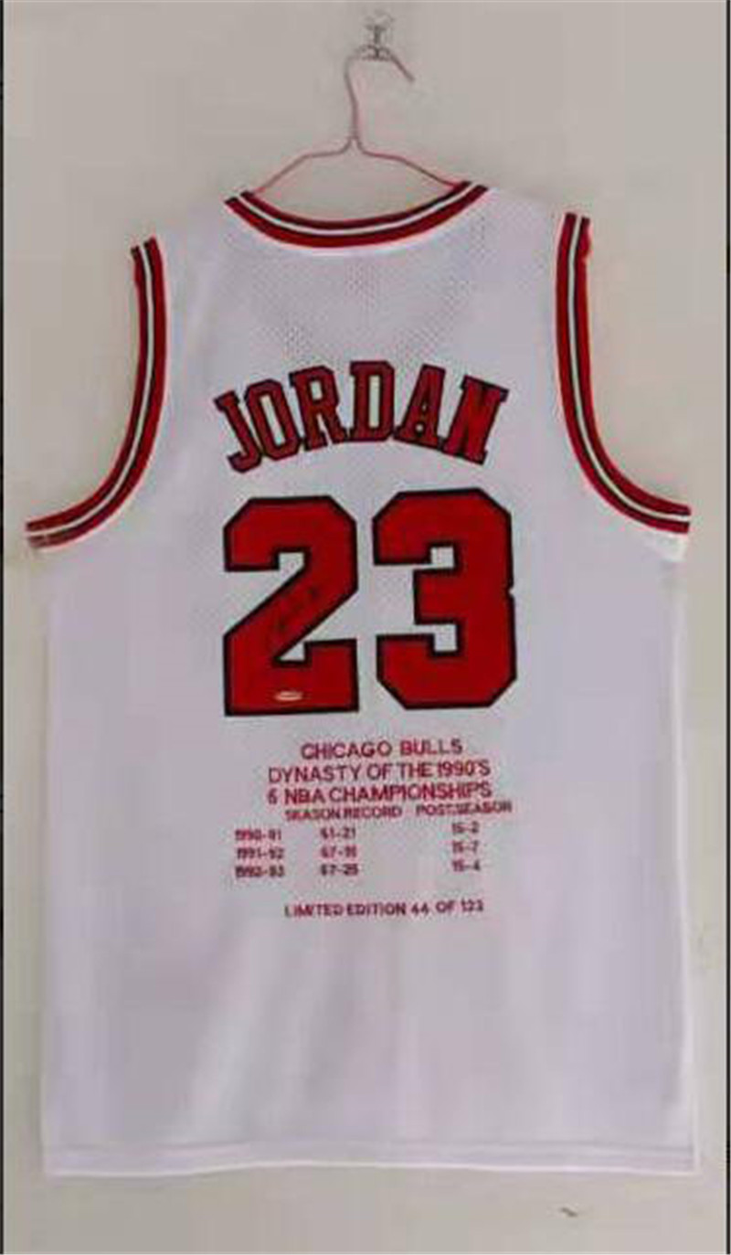 Jordan 91 93 three consecutive signature limited edition white