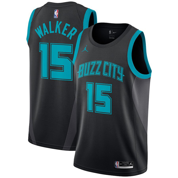 Jordan NBA Charlotte Hornets #15 Kemba Walker Jersey 2018 19 New Season City Edition Jersey