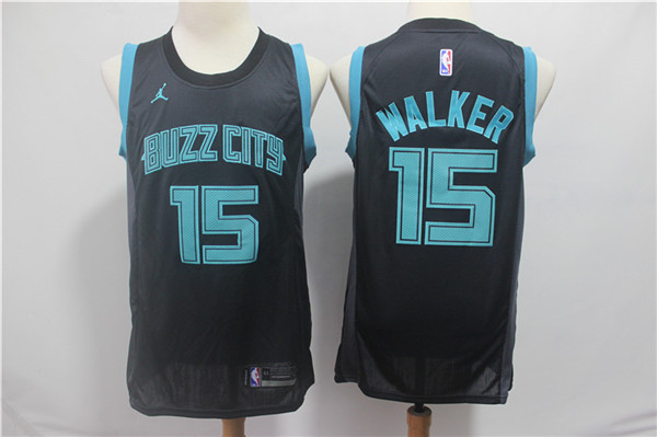 Jordan NBA Charlotte Hornets #15 Kemba Walker Jersey 2018 19 New Season City Edition Jerseys