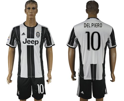 Juventus 10 Del Piero Home Soccer Club Jersey