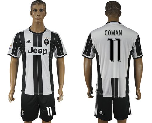 Juventus 11 Coman Home Soccer Club Jersey