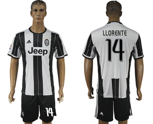 Juventus 14 Llorente Home Soccer Club Jersey