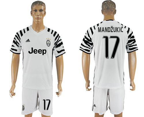 Juventus 17 Mandzukic SEC Away Soccer Club Jersey