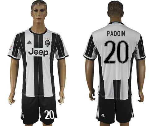 Juventus 20 Padoin Home Soccer Club Jersey