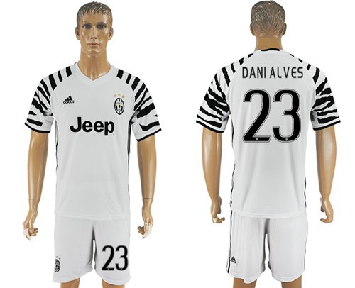 Juventus 23 Dani Alves SEC Away Soccer Club Jersey