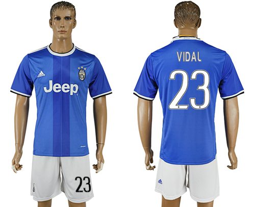Juventus 23 Vidal Away Soccer Club Jersey