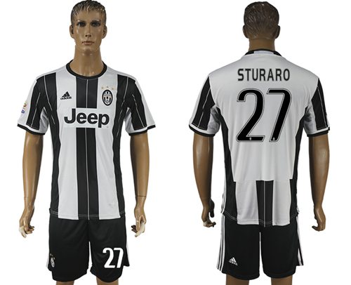 Juventus 27 Sturaro Home Soccer Club Jersey