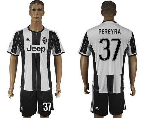 Juventus 37 Pereyra Home Soccer Club Jersey